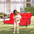 thumbnail image 5 of swing Porch Swing Cushions,Swing Replacement Cushions,Waterproof Porch Swing Cushion 2-3 Seater, 40"*55", Red, 5 of 7
