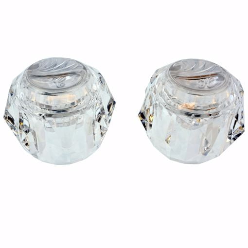 JONES STEPHENS Poignées de Remplacement Universelles en Acrylique pour Bouton Grand, Compatibles avec Delta®/Delex® et Peerless, Paire