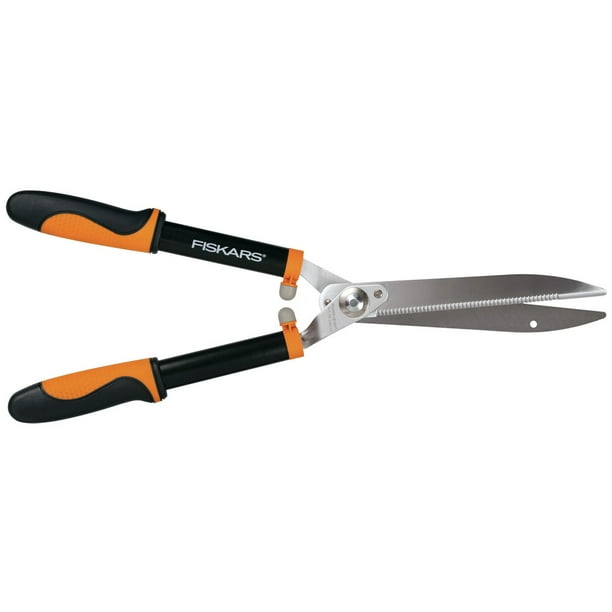 Fiskars 23" Hedge Shears, PowerLever Softgrip Hedge Clippers with Steel Blade