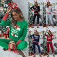 thumbnail image 3 of Pijamas de Navidad para mujer, ropa de dormir de manga larga con estampado a rayas, conjunto de ropa de dormir para el hogar con cuello redondo y estampado de Pjs, 3 of 4