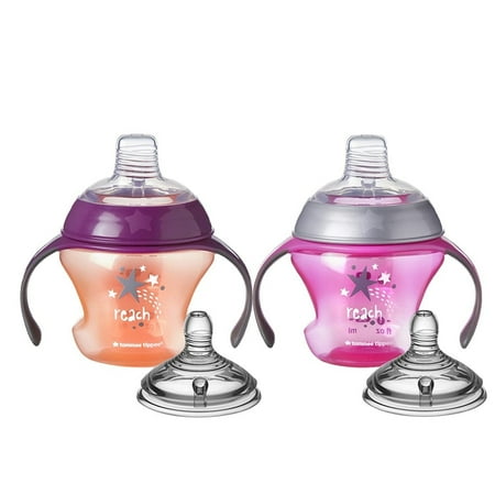 Tommee Tippee First Sips Transition Cup Girl -- 5 Oz Each / Pack Of 2