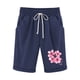 thumbnail image 2 of Puntoco Pantalones cortos de salón para mujer Pantalones cortos con cordón y estampado de cintura elástica para mujer, 2 of 3