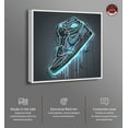 thumbnail image 2 of Blue Glow Sneaker Canvas Wall Art by Notoriart, White Floater Frame, 24" x 24", 2 of 7