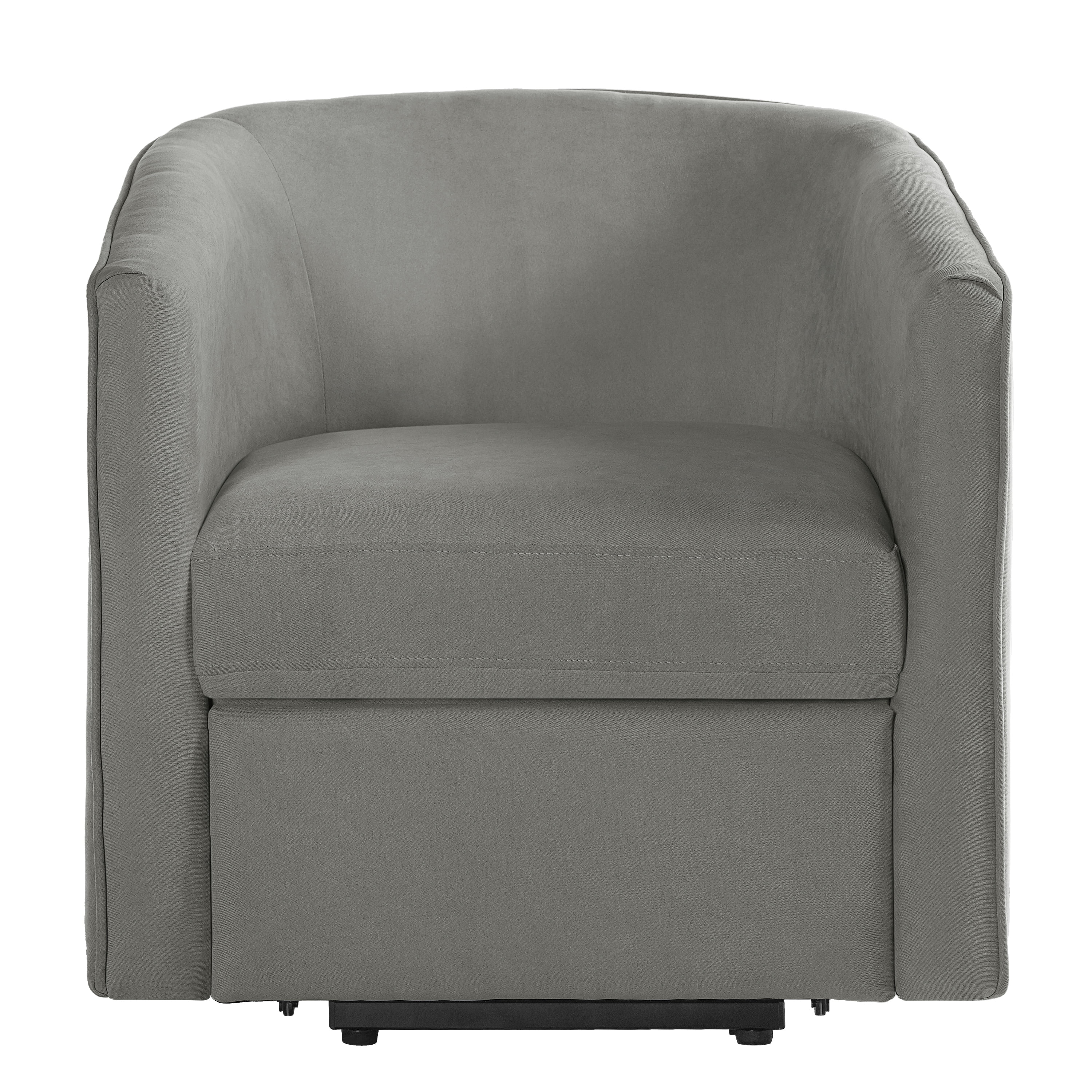 Euroco Power Lift Recliner Chair, Barrel Shape Lift Assist Reclining Chair with Footrest and Side Pocket,Chenille Upholstery Electric Lift Chair for Seniors,Grey