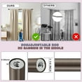thumbnail image 2 of Heavy Duty Curtain Rods,1 1/4" Large Diameter Premium Nonadjustable Curtain Rod,84in/7ft Custom Window Treatment Rods with Durable Aluminum Brackets and End Caps,Dark Bronze Finish, 2 of 14