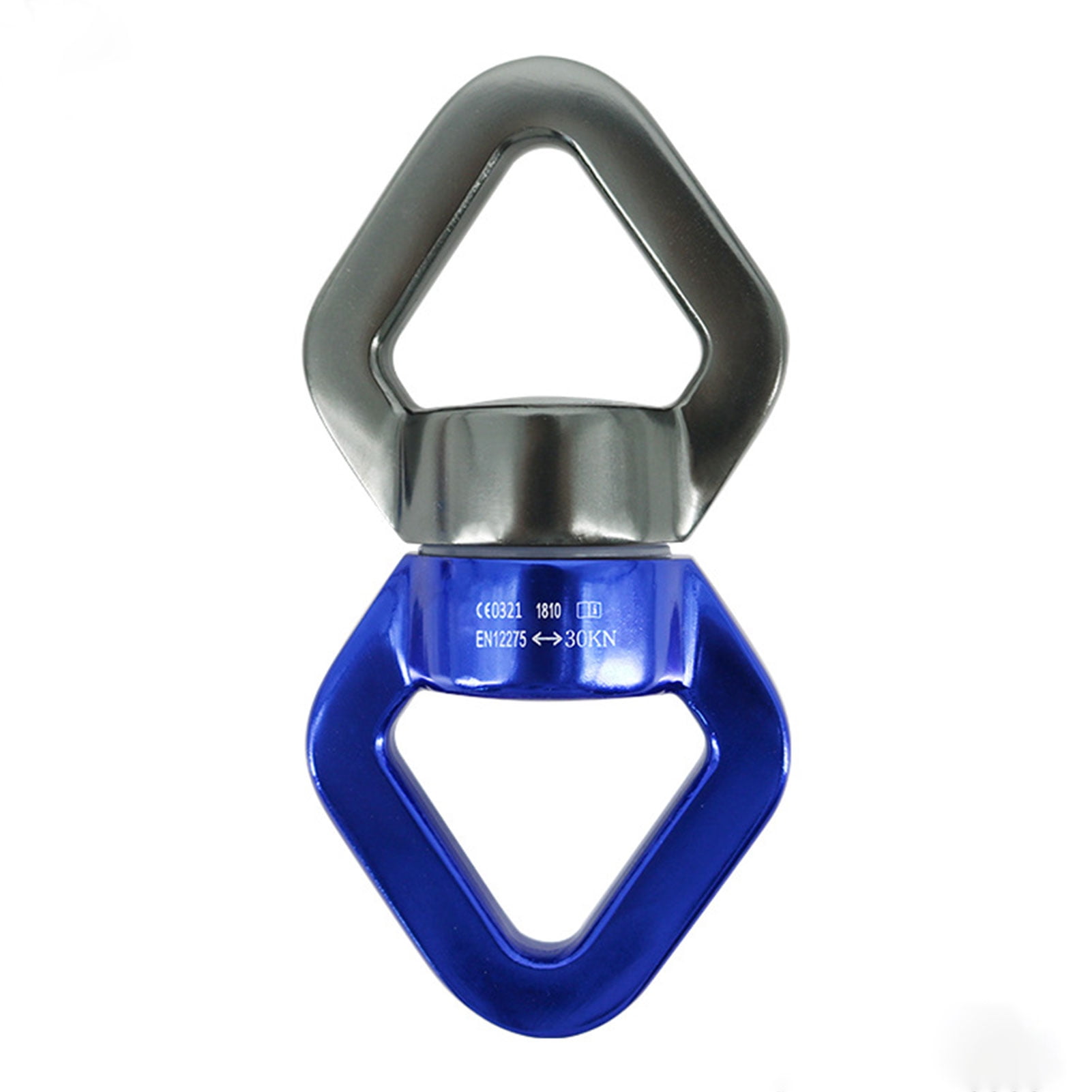 SPRING PARK Safety Rotational Device Aluminum Alloy Double Ball Bearing Swivel Minimum Breaking Strength 30 kN Spins & Rotates For Smooth Rope Climbing Hiking & Exercise