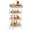 Golden Oak + Cloud White, variant on TYUIOP Storage Cart, 4-Tier Rolling Utility Cart with Table Top, Handles, 4 Lockable Casters, Top Drawer, Mesh Shelves, for Kitchen, Bathroom, Bedroom, Golden Oak and Cloud White