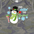 thumbnail image 4 of Inktastic Just Chillin' This Christmas Fun Snowman in Top Hat Boys or Girls Baby Bodysuit, 4 of 5