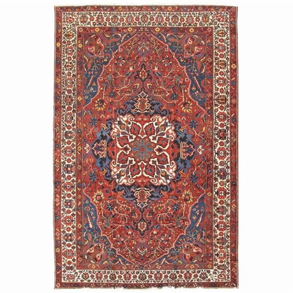 Pasargad Home Antique Bakhtiari Lamb's Wool Area Rug 10'10" X 16'10" Red