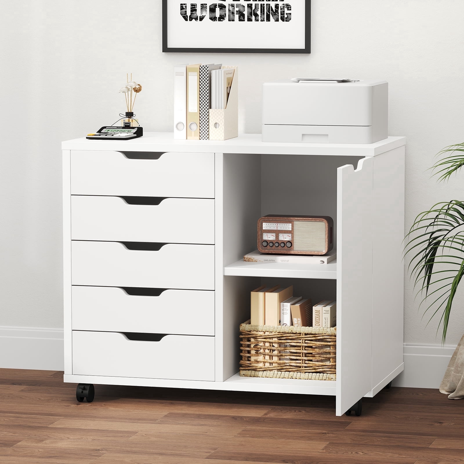 CONCETTA 7-Drawer Rolling Storage Cabinet – Mobile Organizer for