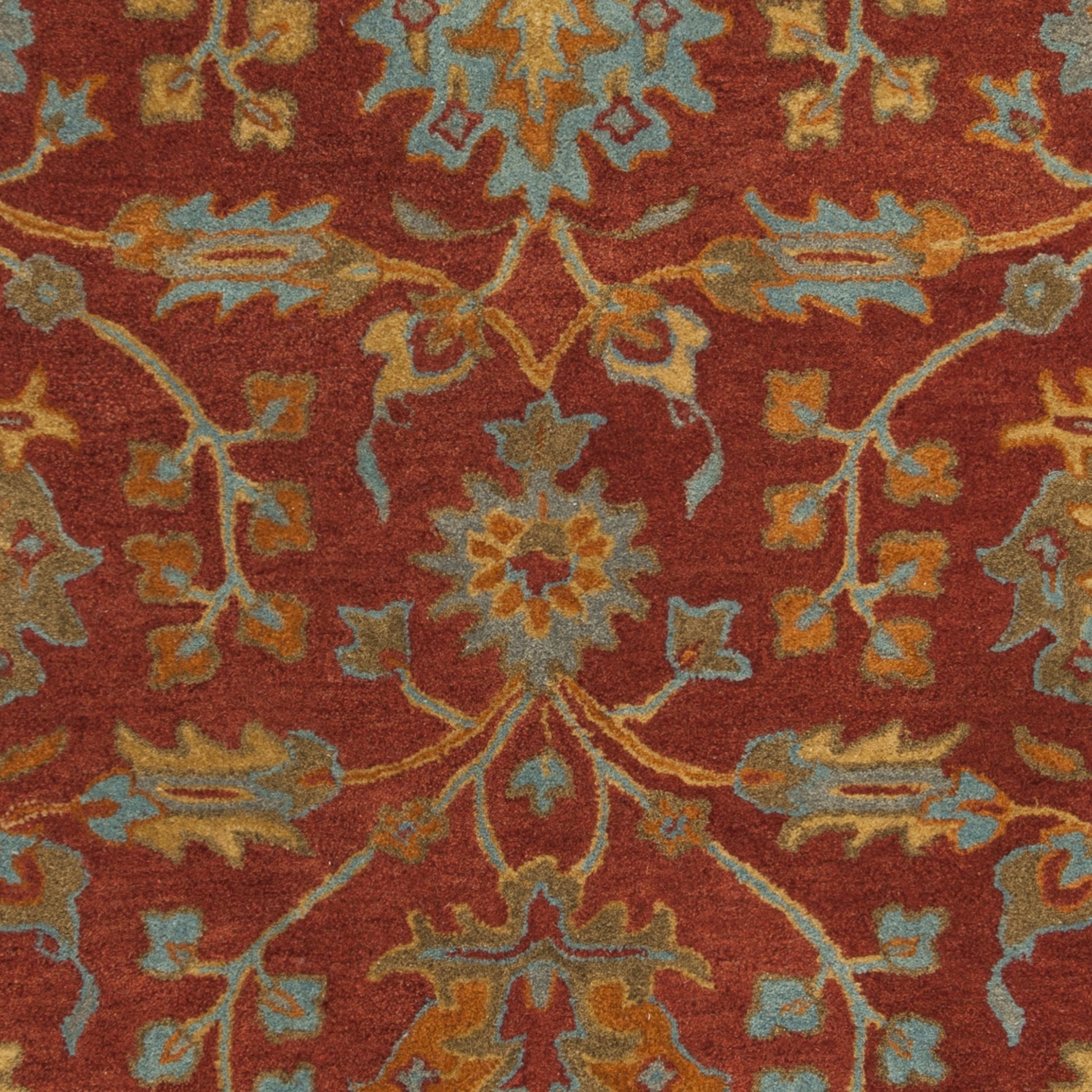 SAFAVIEH Heritage Jerald Floral Wool Area Rug, Red/Multi, 3' x 5'