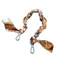 thumbnail image 3 of Silk Scarf Ribbon Handbag Accessories Chain Fashion Scarf Metal Chain Handle Bag Decor Bow Multifunction Ribbon Handbag Strap, 3 of 4