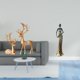 thumbnail image 2 of Estatua de escultura de ciervo,Estatua de ciervo,adorno de mesa,decoración del hogar,Colecciones de decoración de figuras de pareja de renos enamorados,Figura de escritorio,Artesanía de, 2 of 8