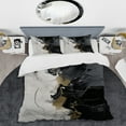 thumbnail image 2 of Designart "Textured Splash Black Paint Art I" Abstract Painting Bedding Covert Set - Modern Black Abstract Bed Set With 1 Sham, 2 of 6