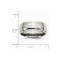 thumbnail image 6 of Grey Titanium Ring Band Wedding Ridged Standard Edge 8mm Polished, 6 of 6