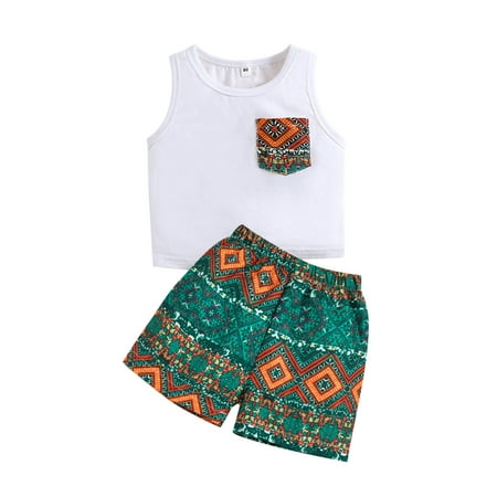 

QYZEU Cloth for Girls 10-12 Years Old Receiving Blankets With Headband Girl Toddler Baby Girls Clothes Sleeveless Summer Outfits Geometrical Print Vest Shirt Tops Shorts 2Pcs Set