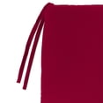 thumbnail image 5 of Jordan Manufacturing 16" x 16" Barn Red Solid Square Outdoor Chair Pad Seat Cushion with Ties, 5 of 9