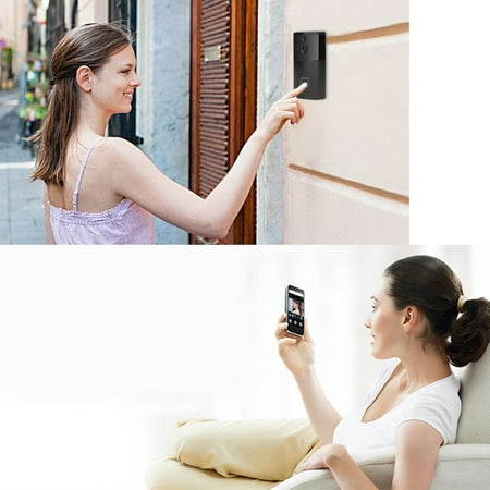 YMIKO Camera Doorbell, Wireless Doorbell,Wireless WiFi Doorbell Video Camera Phone Ring Intercom Night Vision Home Build Security