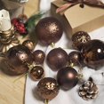 thumbnail image 3 of Adornos navideños irrompibles Senjie, color marrón, 32 bolas, 3 of 6
