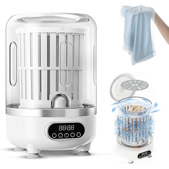 3-in-1 Portable Washing Machine, 3L Cordless Underwear Washing Machine with Spin Basket, 3 Modes 3000mAh Laundry Machine for Apartment, Dorm, RV, Hotel Use,White