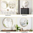 thumbnail image 3 of 18-Inch Pequeño Aluminum Alloy Frame cm de Alturaigh- cm de Profundidadefinition Eco-Friendly cm de Profundidadorado Redondo Mirror para Bathroom (Over Sink) Entryway y Vanity, 3 of 5