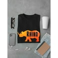 thumbnail image 3 of Cool Rhino Graphic Men Black T-Shirt, Male x-Large, 3 of 4