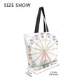 thumbnail image 4 of Large Canvas Bag 13.5x5.1x15 Inch Canvas Bag Shopping Canvas Bag Suitable For Outing Shopping Travel Out Of Large Capacity Storage Beautiful Ferris Wheel, 4 of 9