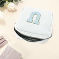 thumbnail image 3 of Unique Bargains 1 Pc Letter U Pattern Makeup Bag for Travel White Corduroy, 3 of 6