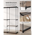 thumbnail image 4 of SONGMICS Portable Closet, Freestanding Closet Organizer, Clothes Rack with Shelves, Hanging Rods, Storage Organizer, for Cloakroom, Bedroom, 54.3 x 16.9 x 71.7 Inches, Taupe, 4 of 6