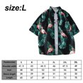 thumbnail image 2 of Mens Tropical Print Shirt Short Sleeve Chest Pocket Relax Fit Vintage, Summer Beach Shirt, 2 of 6