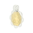thumbnail image 3 of 14k Yellow and White Gold, Small Rafael Healing Angel Pendant 16mm with 18" Dainty Neck Chain, 3 of 7