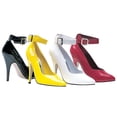 thumbnail image 3 of Ellie Shoes IS-E-8221 5" Heel Pump With Ankle Strap, Colors Yellow, & Black 9 / Black, 3 of 3