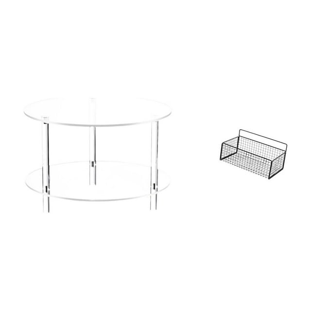 Mesa auxiliar redonda de acrílico,Mesa auxiliar redonda de acrílico,mesita de noche.,Cesta de almacenamiento colgante,Cesta organizadora de pared colgante tipo armario,Estantes de pared