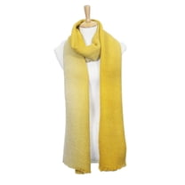 Women's Ombre Die Dye Crinkle Oblong Scarf Mustard