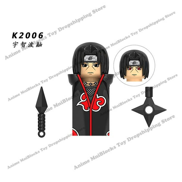 Naruto Sasuke Sakura Kakashi Obito Jiraiya Tsunade muñecas de anime Mini figuras de juguete de acción dibujos animados ensamblar bloques chico regalo de cumpleaños Dengxun unisex