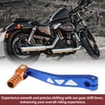 thumbnail image 5 of Folding Motorcycle Gear Shifter Lever for Yamaha TTR 50cc Aluminum Alloy Pedal Shift Lever Arm Blue and Orange, 5 of 6