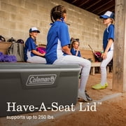 Coleman Classic 120 QT Hard-Sided Ice Chest Cooler, Silver Ash