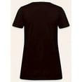 thumbnail image 2 of 1pc Women's Fashion T-Shirt, Geometric Rhinestone Heart Print, Crew Neck, Medium Stretch,, 2 of 7