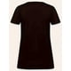 thumbnail image 2 of Camiseta de moda para mujer, estampado geométrico de corazón con diamantes de imitación, cuello redondo, elasticidad media, camiseta deportiva informal., 2 of 7