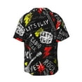 thumbnail image 6 of PAYOHTO Music Rock Mens Hawaiian Casual Short-sleeved Shirt Tropical Summer Beach Button Down Shirts, 6 of 7
