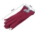 thumbnail image 6 of Limei Attractive Women Gloves Solid Color for Riding Bow-knot, 6 of 7