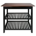 thumbnail image 3 of Casual Home Solid American Hardwood Kitchen Island with Drawer & Shelves, Walnut, 3 of 10