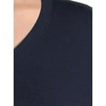 thumbnail image 4 of Terra & Sky Women's Plus Size V-Neck T-Shirt with Long Sleeves, 4 of 5