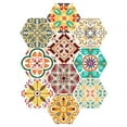 thumbnail image 1 of 10 piezas de mosaico hexagonal impermeable para cocina y baño. 9, 1 of 9