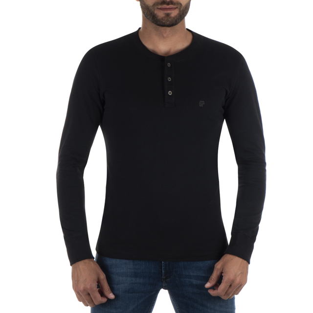 Playera Hombre Silver Plate SILVER PLATE 20456 Henley Manga Larga Slim