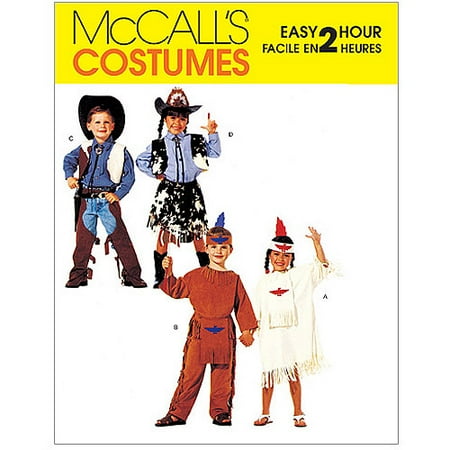 McCall's Children's, Boys' and Girls' Cowboys and indians Costumes, 070 (7, 8)