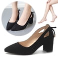 thumbnail image 3 of Zapatos Tacón Gruesos Clásicos Bombas Tacones para Mujer Antideslizante Fiesta Boda, 3 of 8