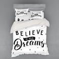 thumbnail image 2 of Ambesonne Saying Bedding Set 3 Pcs, Self Confidence Phrase, Twin, Black and White, 2 of 3