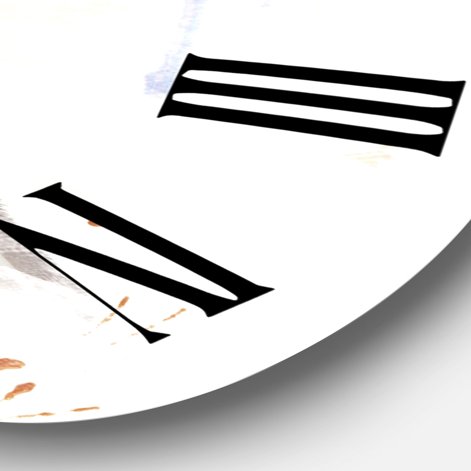 Designart 1 in Quartz Farmhouse Wall Clock