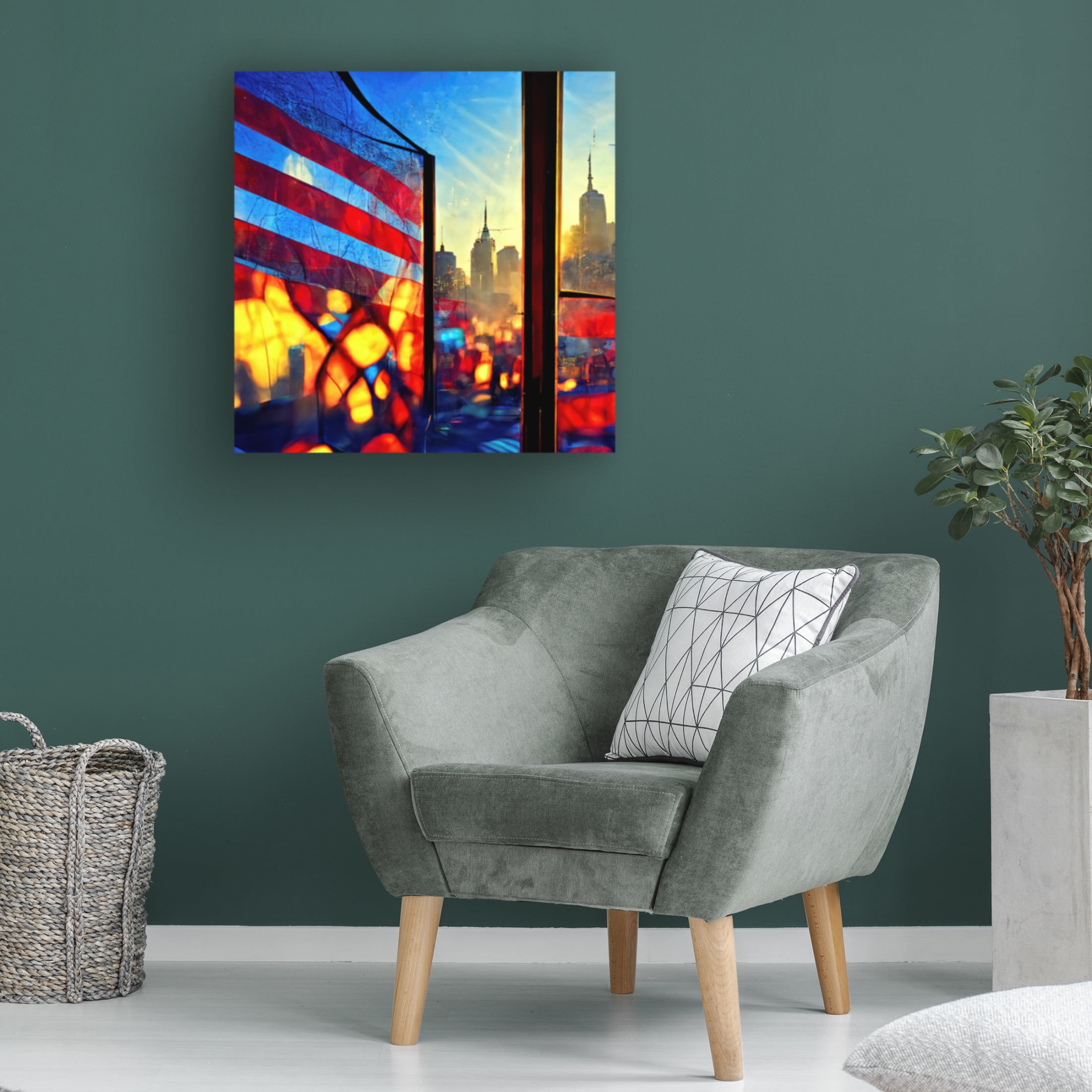 Canvas Wall Art - Ray Heere 'New York 5' Wall Art for Living Room, Bedroom, or Office Décor by Trademark Fine Art - 35 x 35 Inches